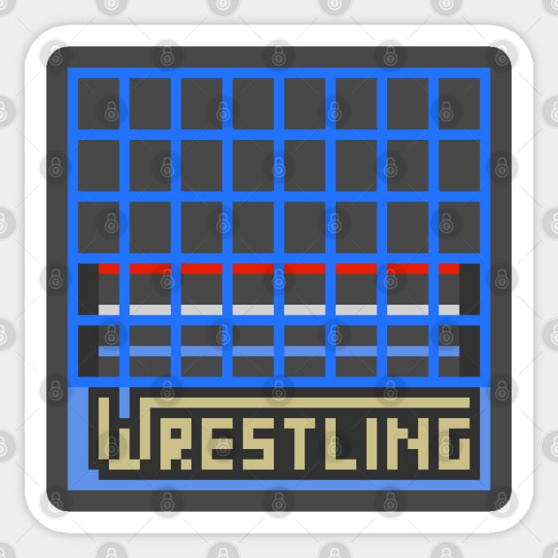 Wrestling steel cage Sticker by CalumArt